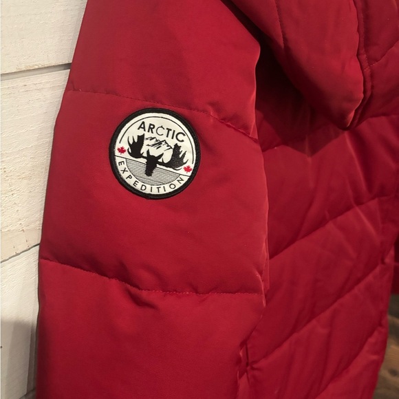 Arctic Expedition Quilted Zip Front Down Ref Puffer jacket in size medium - Picture 8 of 16